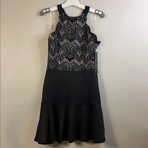 NWT Trixxi Lace Mini Dress Black and White Size Small